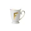 Tazze E Tazzine>Bitossi Home Mug Lettera F 11 O 8,7 Cm Decalcomania Oro