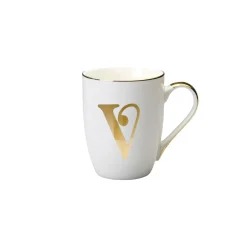 Tazze E Tazzine>Bitossi Home Mug Lettera V 10,3 O 8,2 Cm Decalcomania Oro