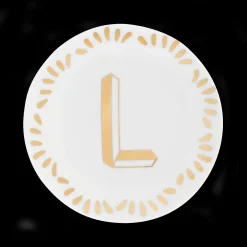 Accessori>Bitossi Home Piattino Lettera L Decalcomania Oro