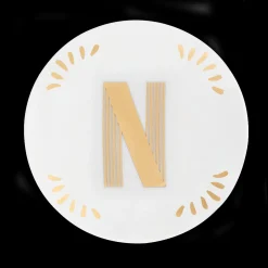 Accessori>Bitossi Home Piattino Lettera N Decalcomania Oro
