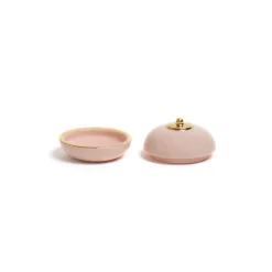 Accessori>Bitossi Home Scatola Rosa/Oro Decalcomania