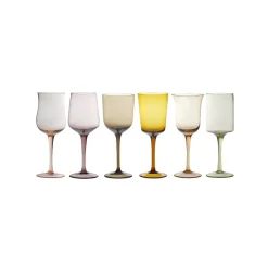 Bicchieri>Bitossi Home Set 6 Calici Forme Assortite Nuances Ambra/Rosa