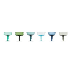 Piatti E Coppe>Bitossi Home Set 6 Coppette Forme Assortite - Texture Nuance Blu/Verde