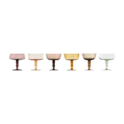 Piatti E Coppe>Bitossi Home Set 6 Coppette Forme Assortite - Texture Nuance Ambra/Rosa