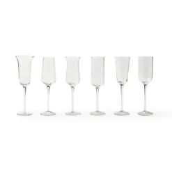 Bicchieri>Bitossi Home Set 6 Flute Forme Assortite Trasparente