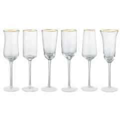 Bicchieri>Bitossi Home Set 6 Flute Forme Assortite Trasparente