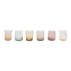 Bicchieri>Bitossi Home Set 6 Tumbler - Texture Nuance Ambra/Rosa