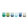 Bicchieri>Bitossi Home Set 6 Tumbler - Texture Nuances Blu/Verde