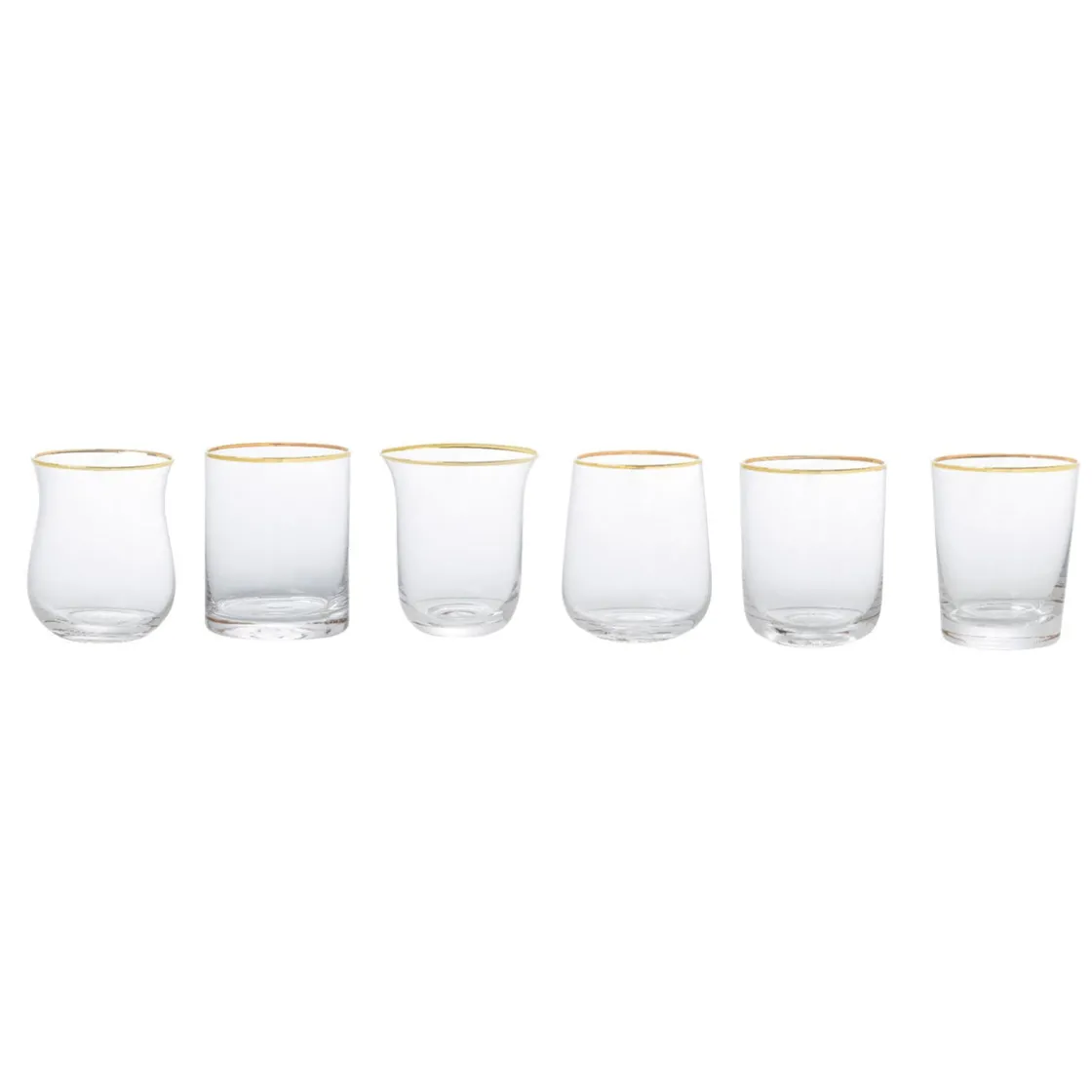 Bicchieri>Bitossi Home Set 6 Tumbler Forme Assortite Trasparente